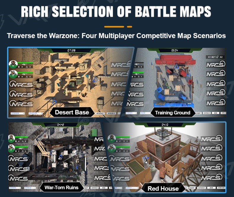 MRCS Battle Arena VR — 4 PVP battle maps